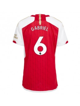 Billige Arsenal Gabriel Magalhaes #6 Hjemmedrakt Dame 2023-24 Kortermet